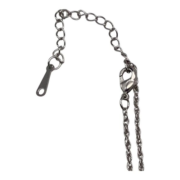 Blue Swarovski Crystal Heart Necklace W/ Silver Stars Pendant Adjustable Chain - Picture 5 of 10